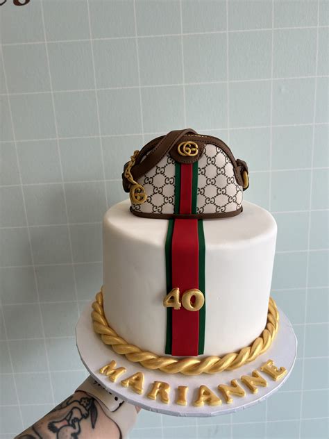 gucci birthday cake for her|Gucci bag cake.